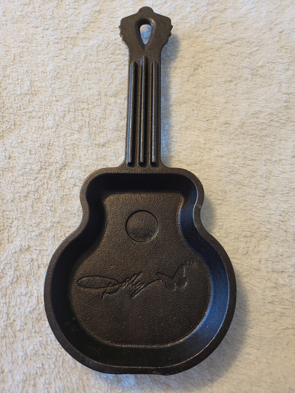 Dolly Parton Lodge Mini Cast Iron Guitar Skillet Pan 5" Signature Butterfly